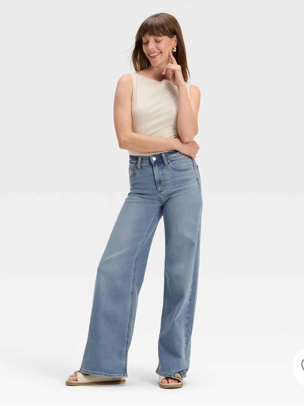 Universal Thread Light Blue High-Rise Wide Leg Jeans